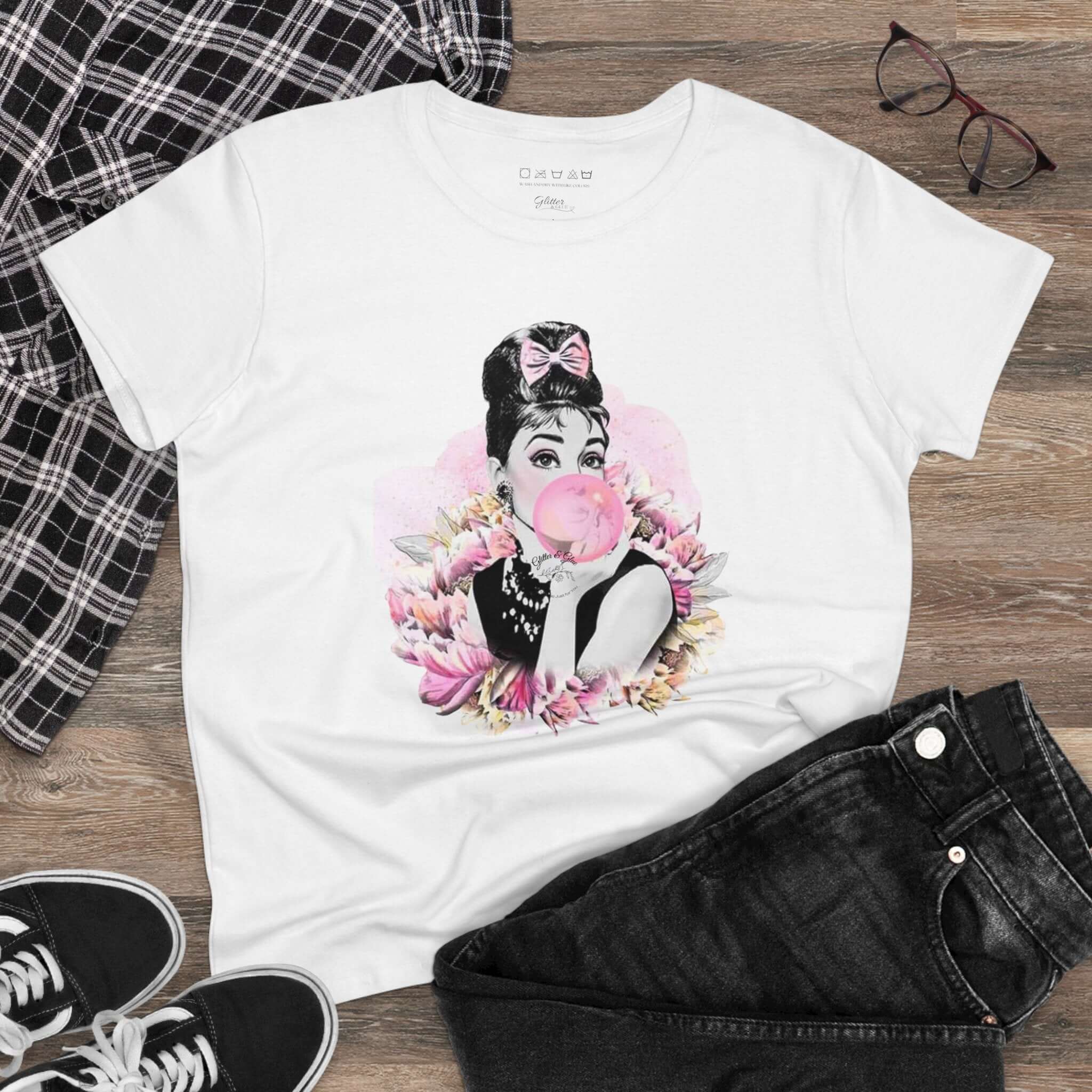 Audrey Hepburn Iconic Womens Cotton Tee