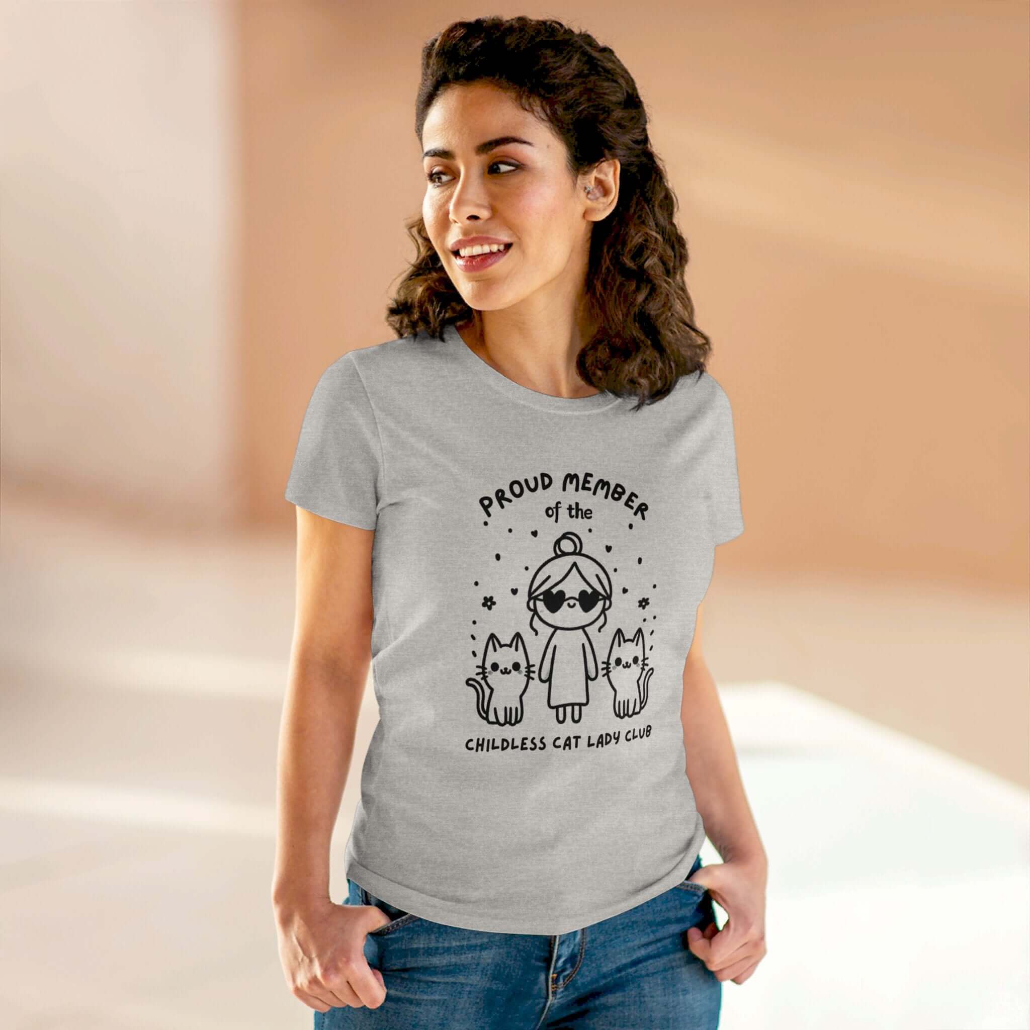 Cat lady Womens Cotton Tshirt