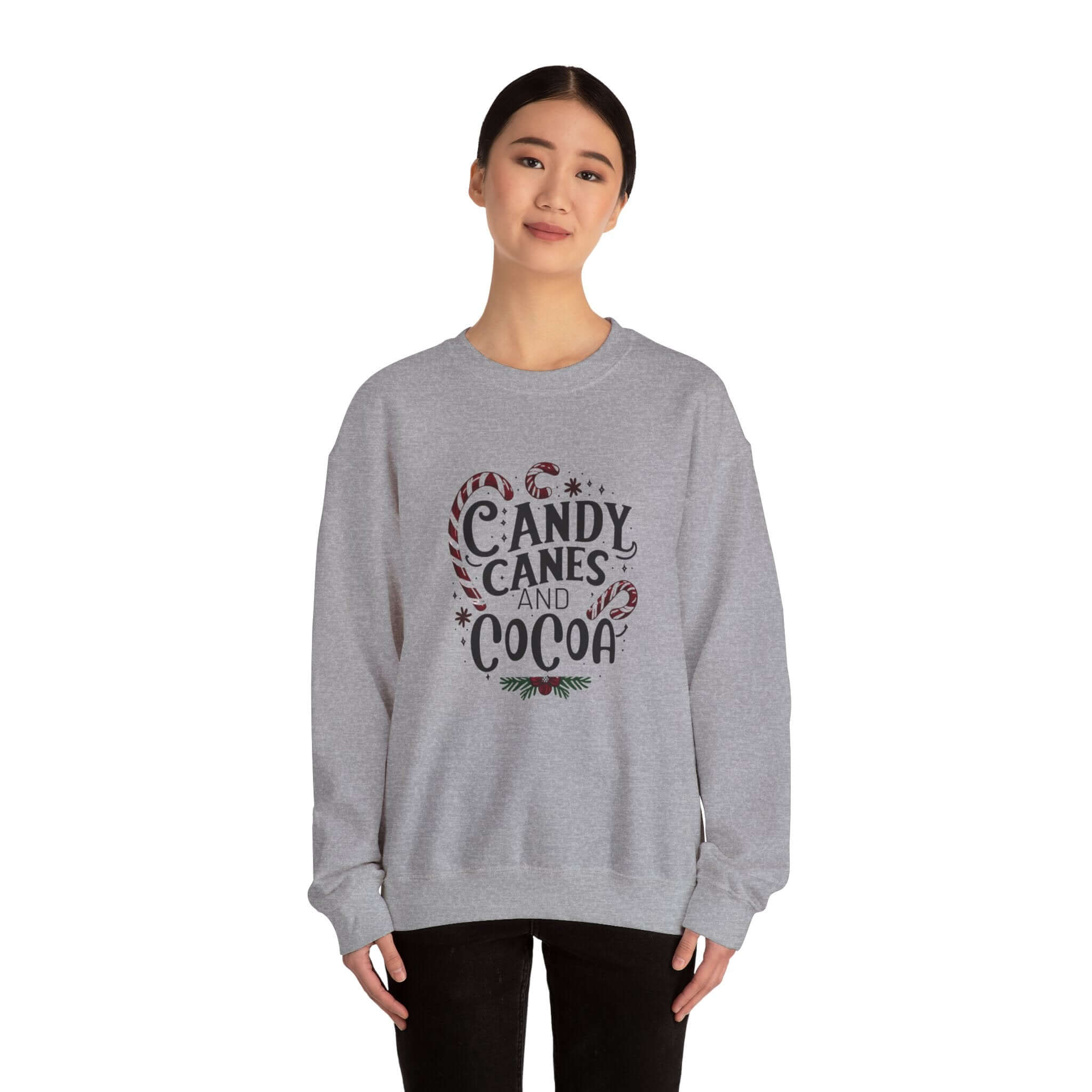 Candy Canes and Cocoa Holiday Heavy Blend™ Crewneck Sweatshirt