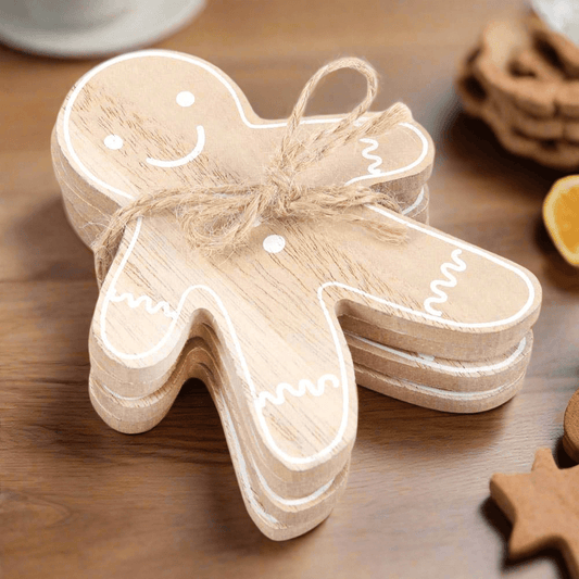 Christmas Gingerbread Man Coaster Set