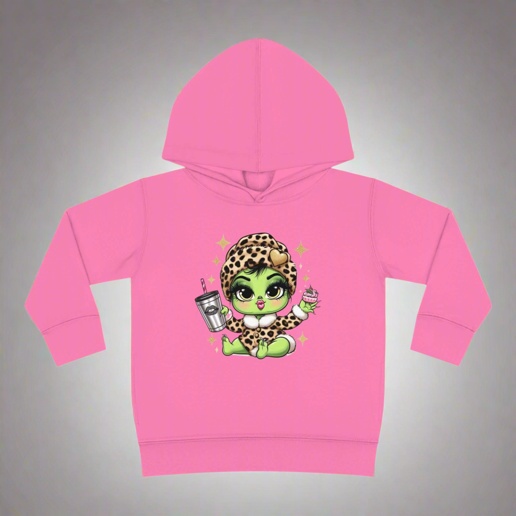 Bougie Baby Grinch Toddler Pullover Fleece Hoodie