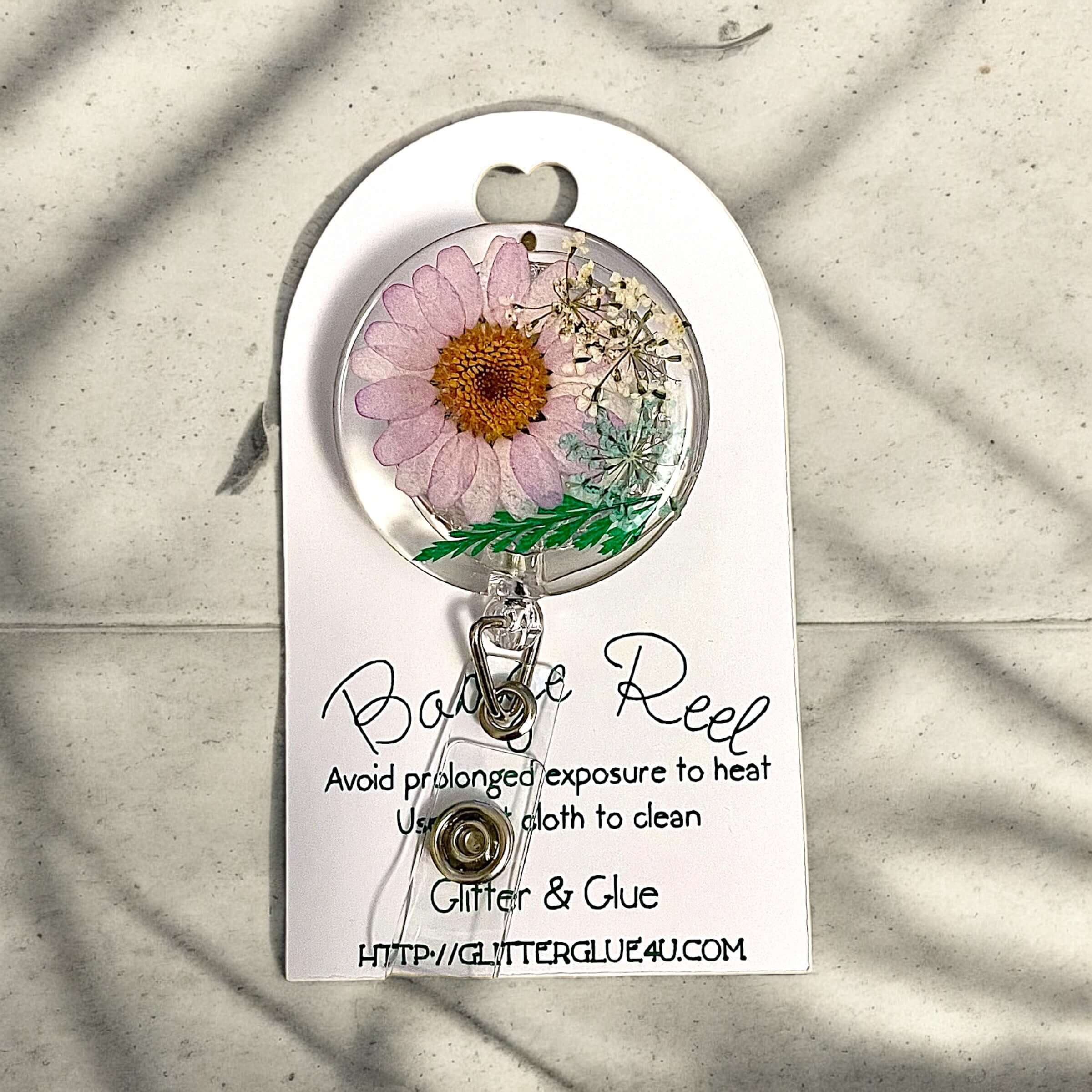 Floral badge reel